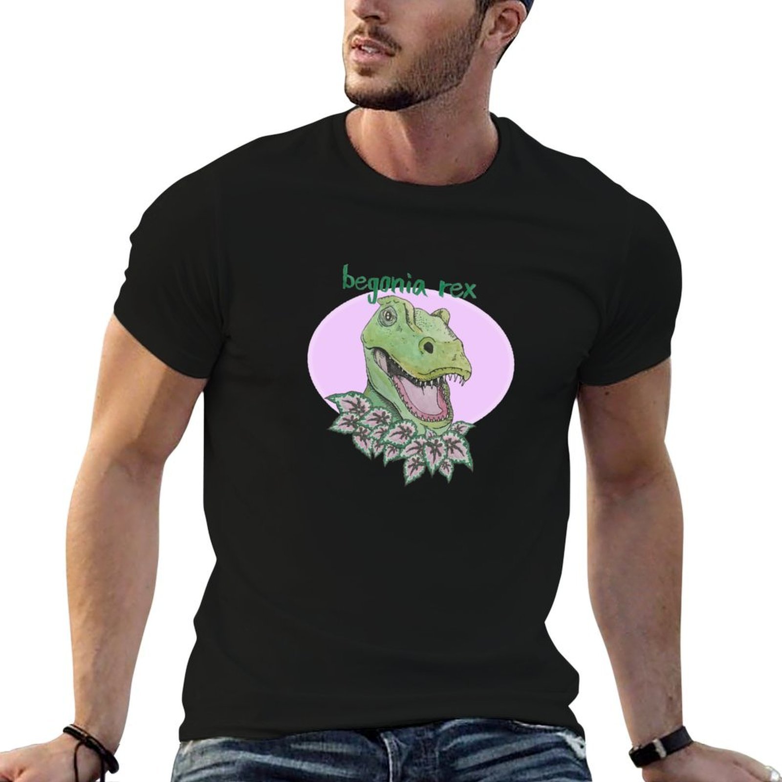 Begonia Rex - T rex begonia (pink) T-Shirt tshirts