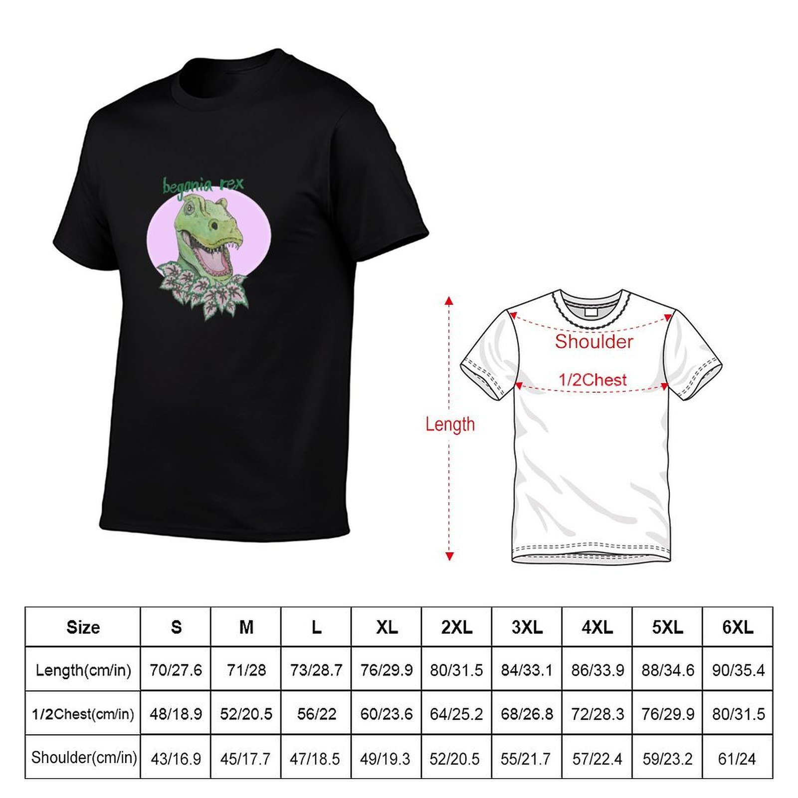 T rex begonia (pink) T-Shirt t - Begonia Rex ulasan dan harga