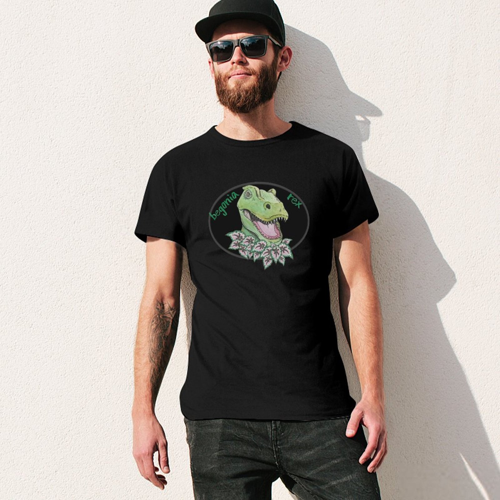 T rex begonia T-Shirt man t sh - Begonia Rex ulasan dan harga