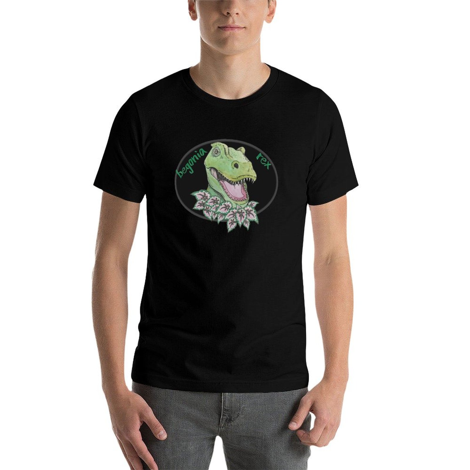 T rex begonia T-Shirt Casual E - Begonia Rex ulasan dan harga